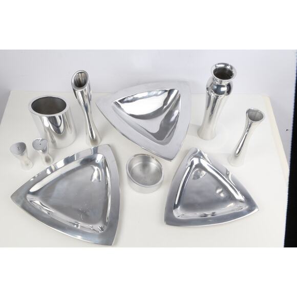 Nobe Silver Plated Set Vase Candle Holders Wine Rack Plates & Bowl Décor Holiday - Picture 5 of 16